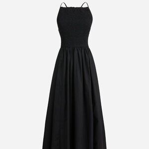 J. Crew Friday Dress in Cotton Poplin Black Size S